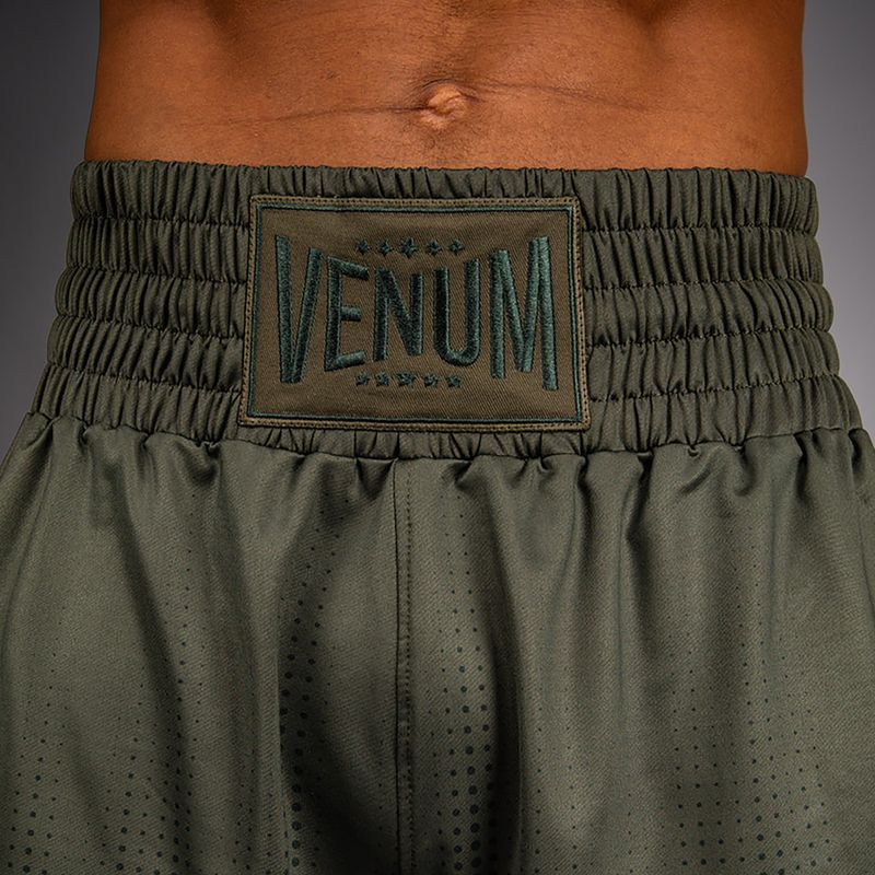Pánske boxerské šortky Venum Stealth Boxing Khaki/Dark Green 5