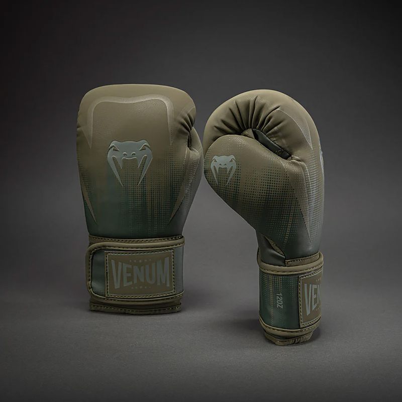Boxerské rukavice Venum Stealth Boxing khaki/dark green 2