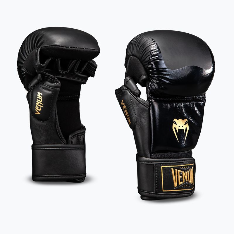 Rukavice MMA Venum Attack 2.0 Sparring Leather black/gold 2