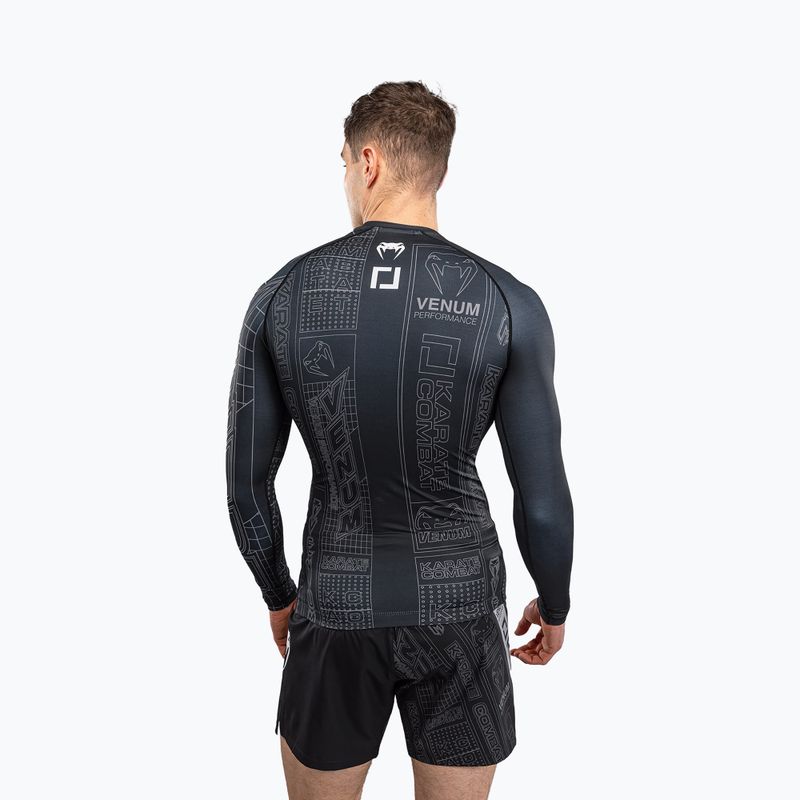 Pánsky rashguard s dlhým rukávom Venum Karate Combat black/grey 2
