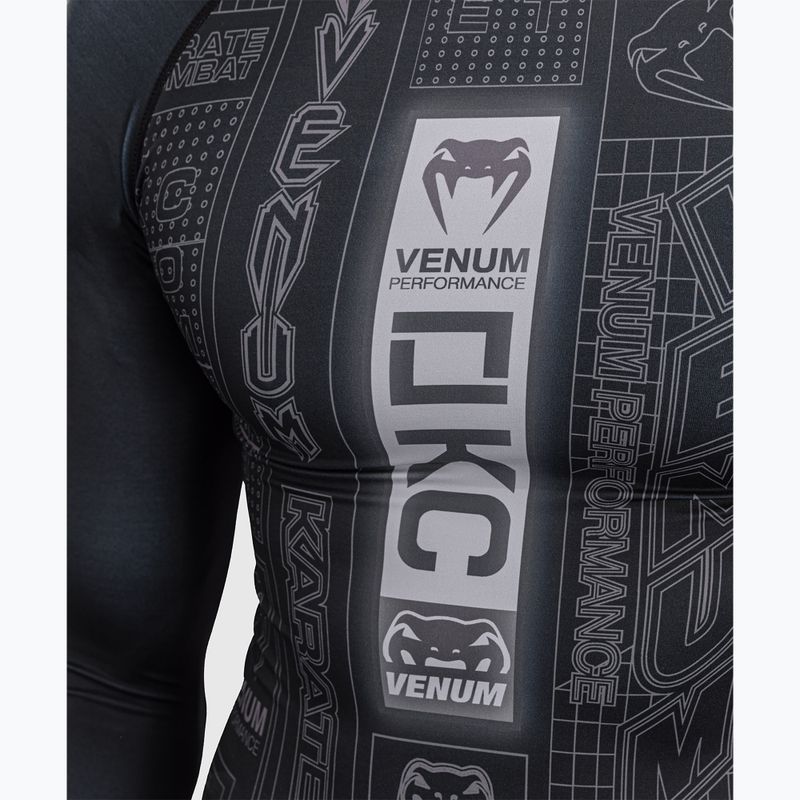Pánsky rashguard s dlhým rukávom Venum Karate Combat black/grey 5