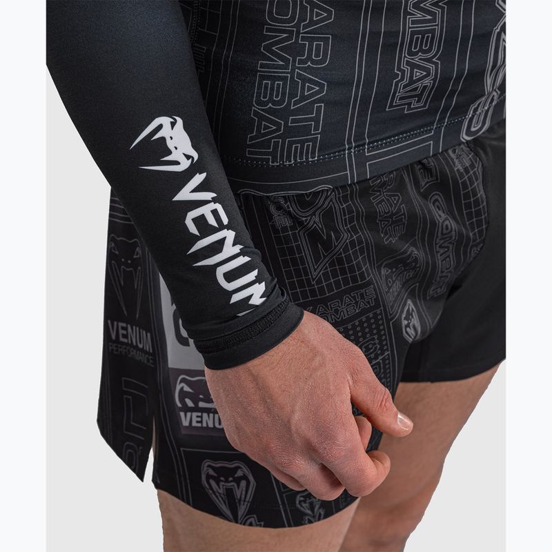 Pánsky rashguard s dlhým rukávom Venum Karate Combat black/grey 7