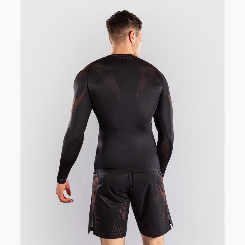 Pánsky rashguard s dlhým rukávom Venum No-Gi 6.0 Rashguard black/brown 3