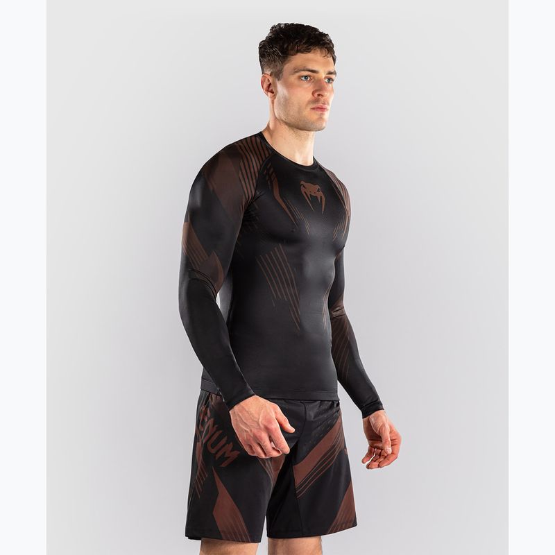 Pánsky rashguard s dlhým rukávom Venum No-Gi 6.0 Rashguard black/brown 5