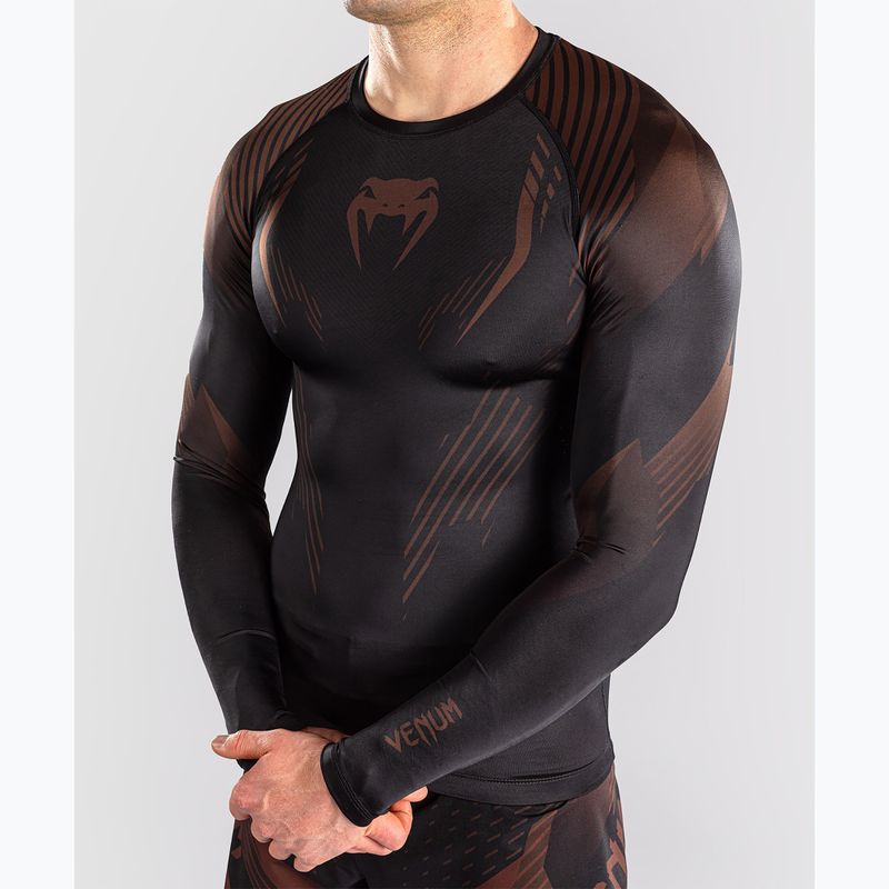 Pánsky rashguard s dlhým rukávom Venum No-Gi 6.0 Rashguard black/brown 6
