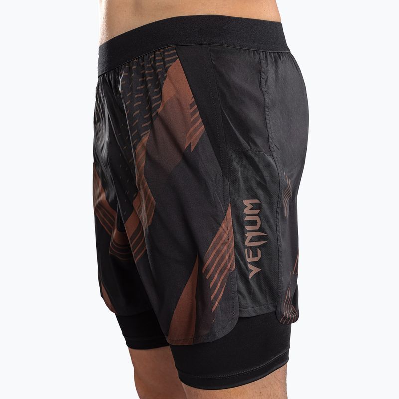 Pánske tréninkové šortky Venum No-Gi 6.0 Training black/brown 5