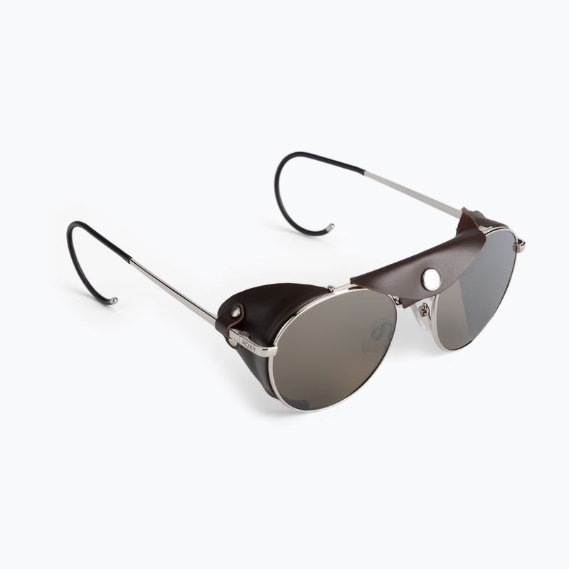 Dámske slnečné okuliare ROXY Blizzard 2021 shiny silver/brown leather