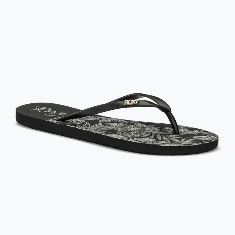 Dámske žabky ROXY Viva Stamp II black/white