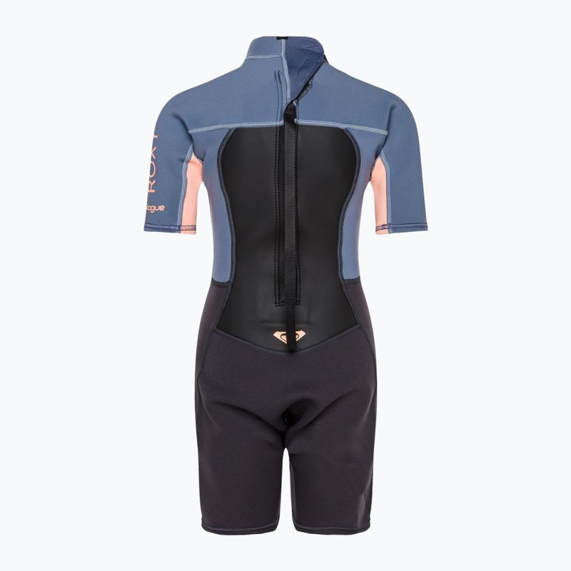 Detská plavecká pena ROXY 2/2 Prologue Girl BZ SS SP FL 2021 cloud black/powderdgrey/sunglow 3