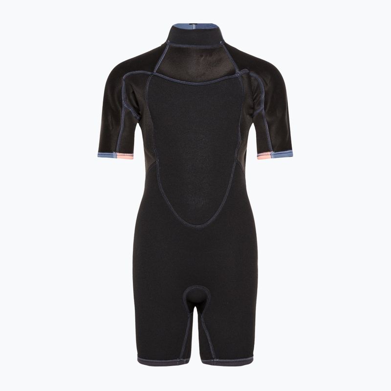 Detská plavecká pena ROXY 2/2 Prologue Girl BZ SS SP FL 2021 cloud black/powderdgrey/sunglow 4
