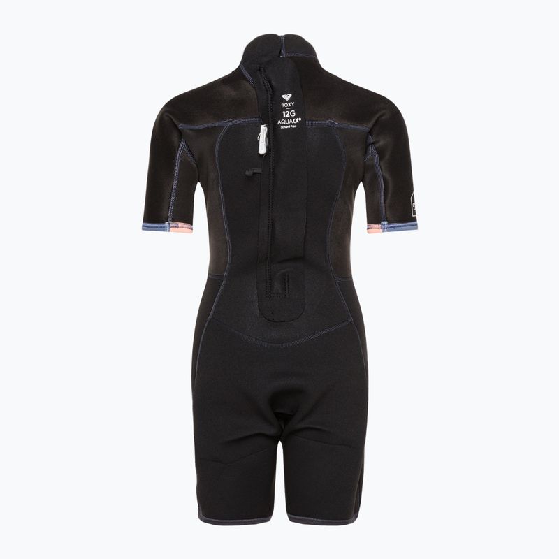 Detská plavecká pena ROXY 2/2 Prologue Girl BZ SS SP FL 2021 cloud black/powderdgrey/sunglow 5