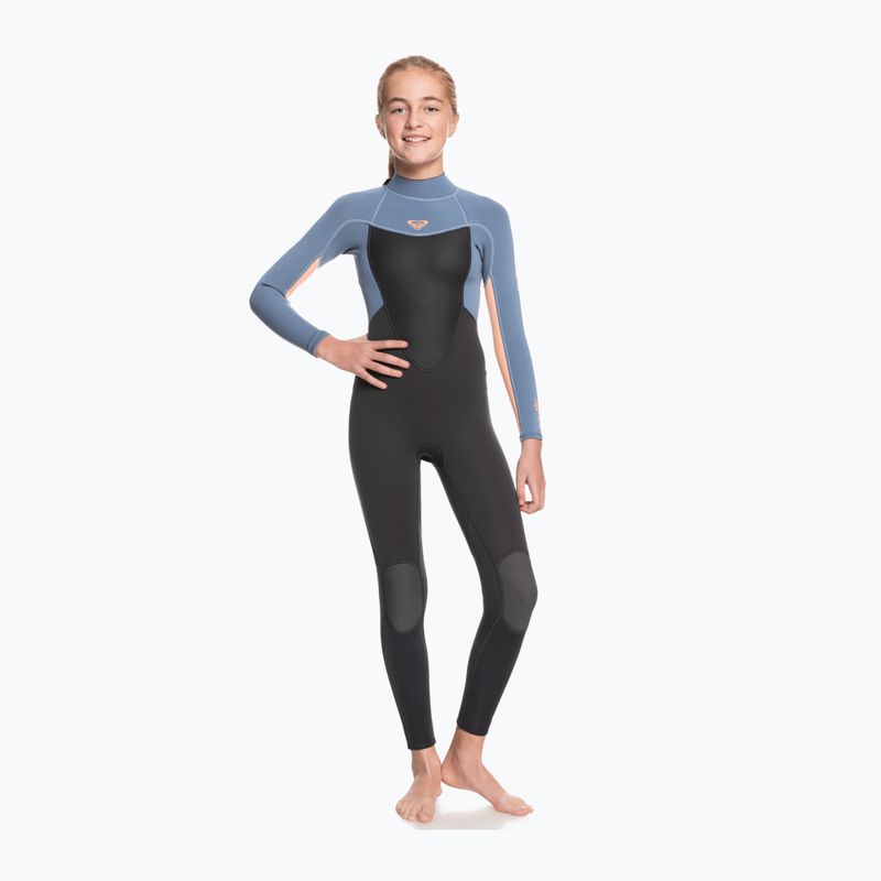 Detská plavecká pena ROXY 4/3 Prologue Girl BZ GBS 2021 cloud black/powderdgrey/sunglow