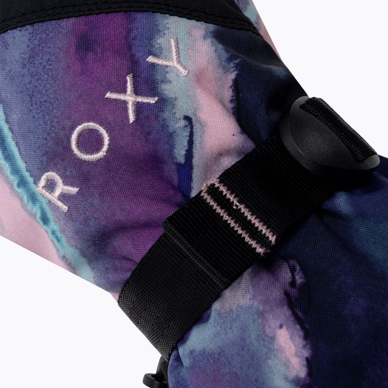 Dámske rukavice na snowboard ROXY Jetty 2021 niebieski/fioletowo/różowo/czarny 4