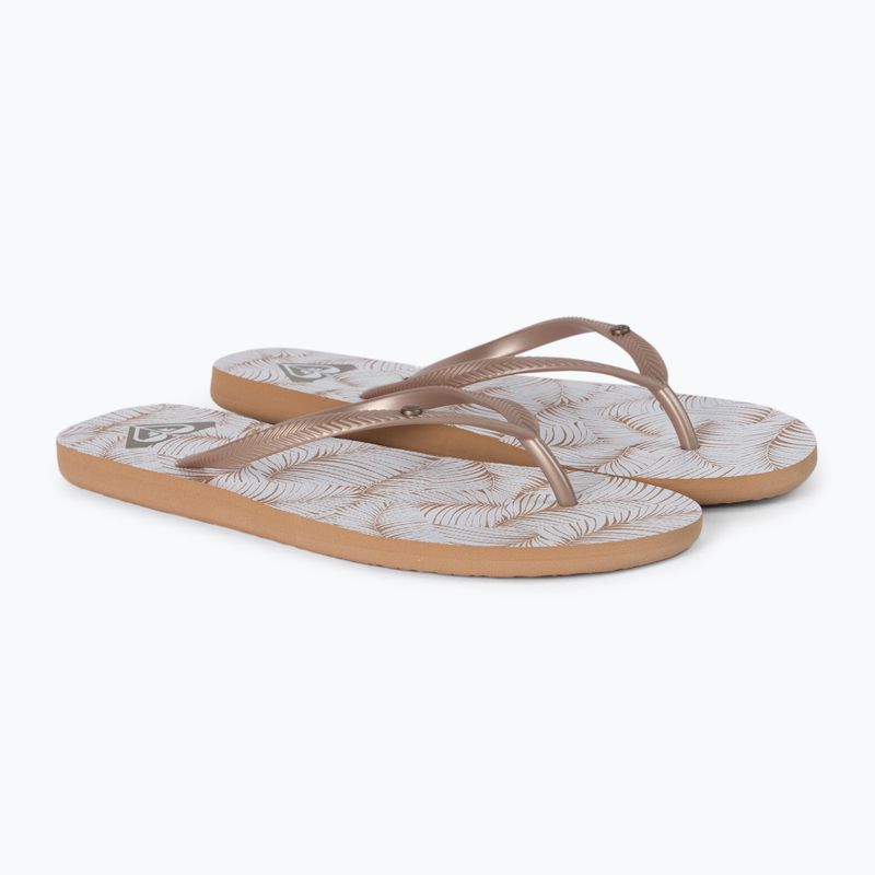 Dámske žabky ROXY Bermuda Print J 2021 white/tan 5