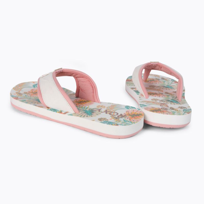 Dámske žabky ROXY Coastin Print 2021 white/pink 3