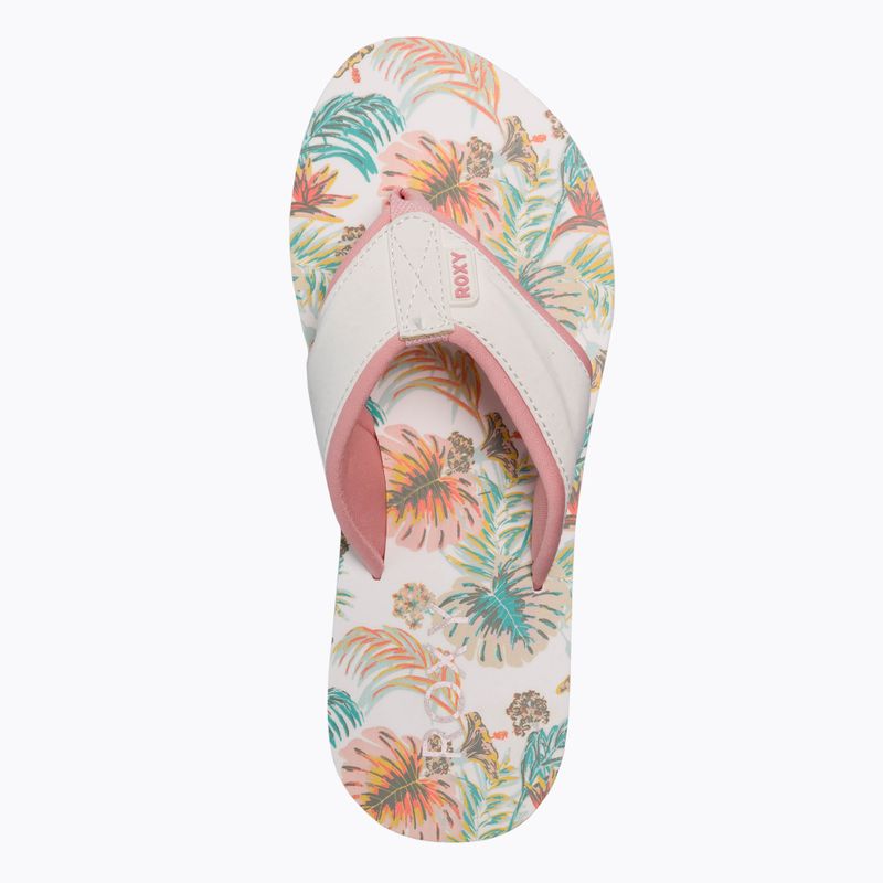 Dámske žabky ROXY Coastin Print 2021 white/pink 6