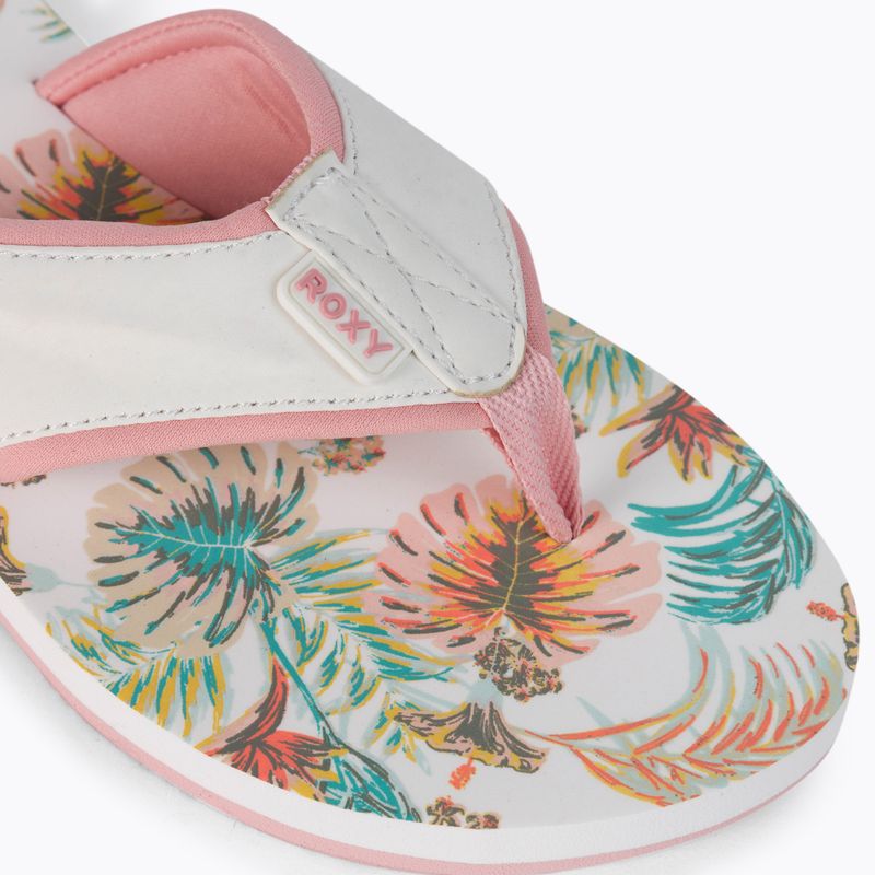Dámske žabky ROXY Coastin Print 2021 white/pink 7