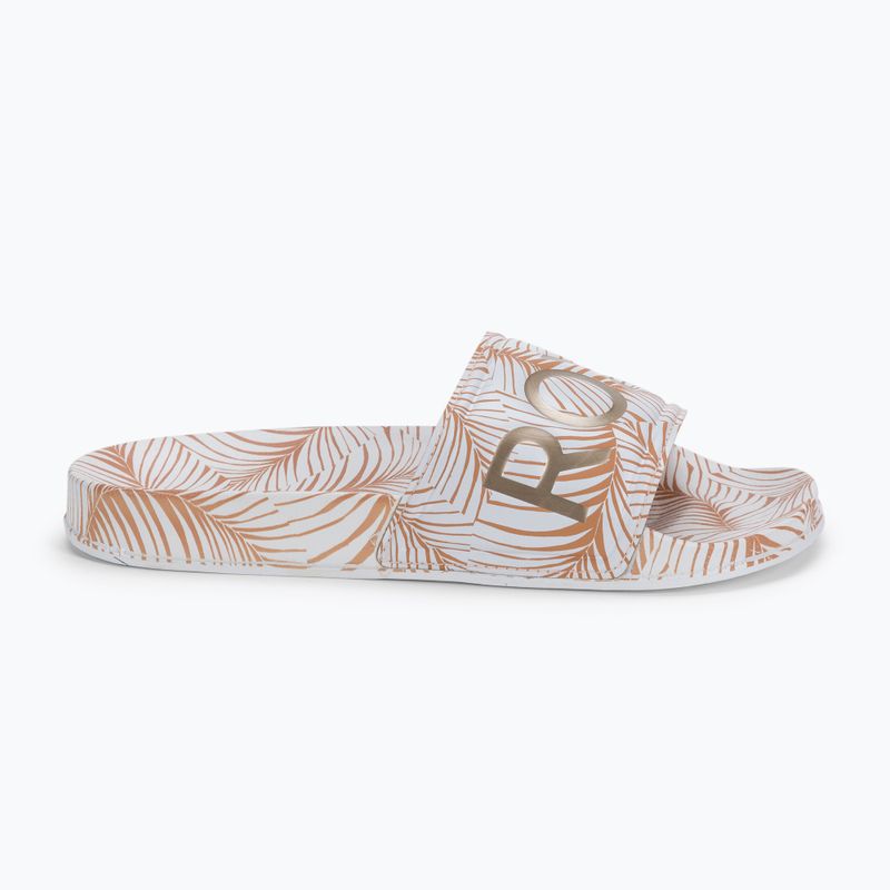 Dámske žabky ROXY Slippy Printed 2021 white/tan 2