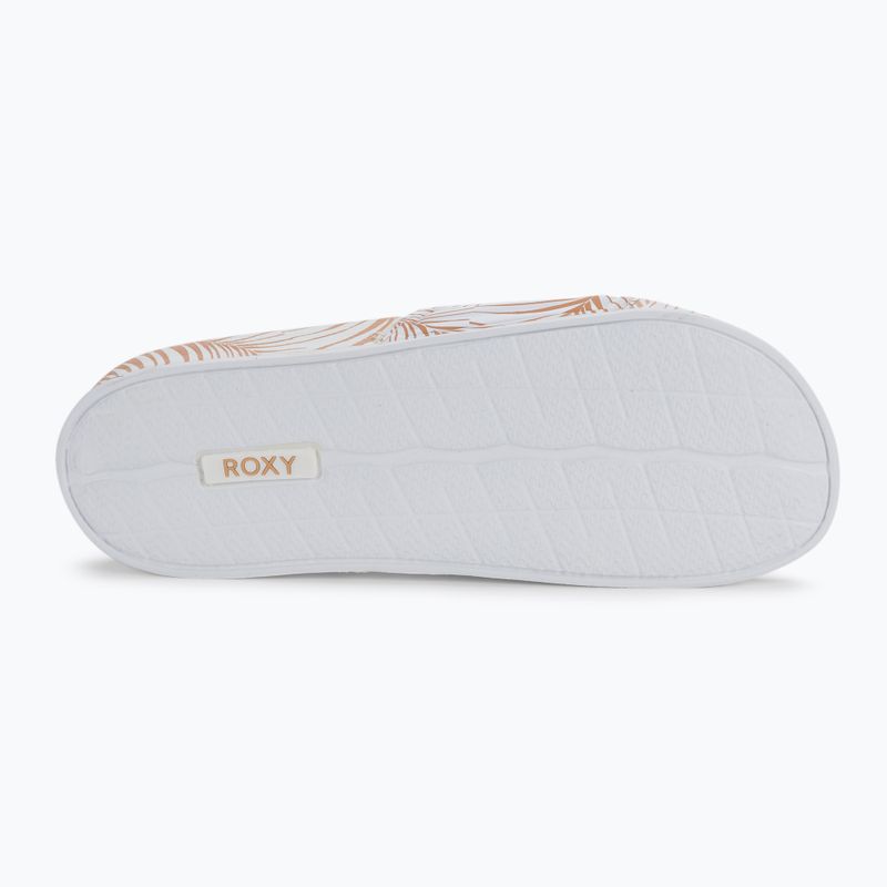Dámske žabky ROXY Slippy Printed 2021 white/tan 4