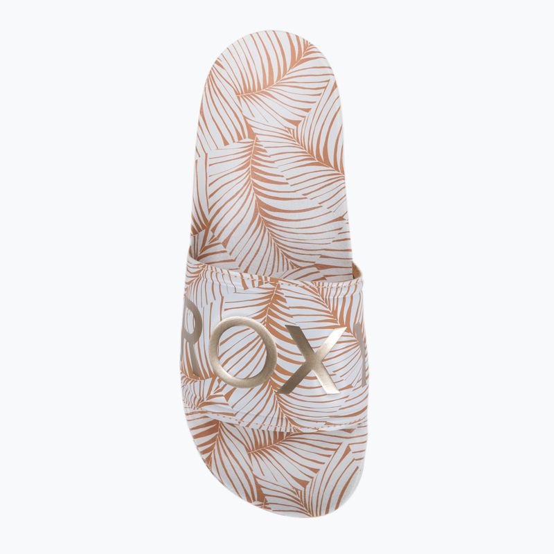 Dámske žabky ROXY Slippy Printed 2021 white/tan 6