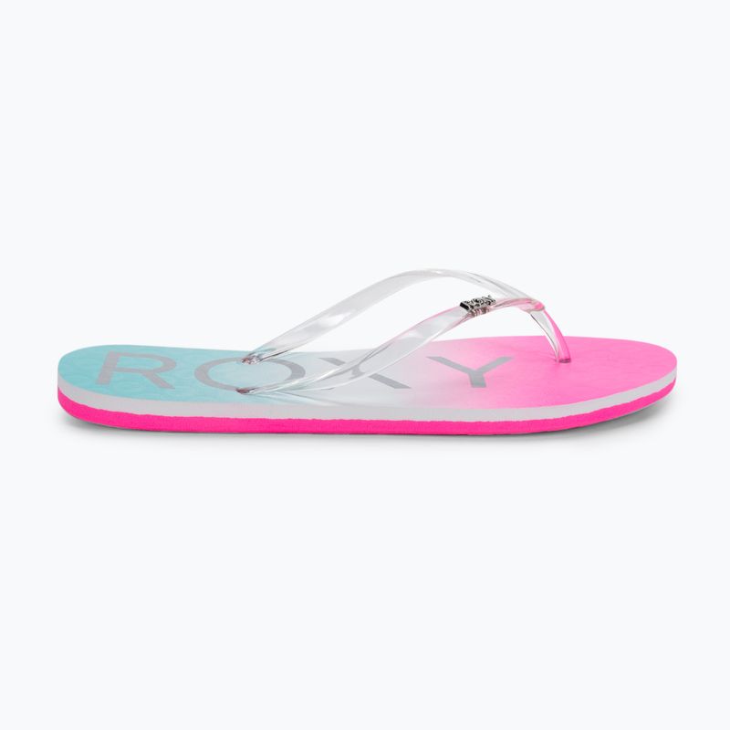 Dámske žabky ROXY Viva Jelly 2021 white/crazy pink/turquoise 2