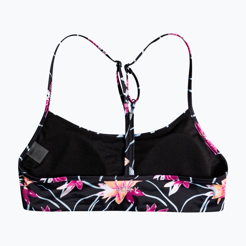 Vrchný diel plaviek ROXY Active Bralette 2021 anthracite/floral flow 6