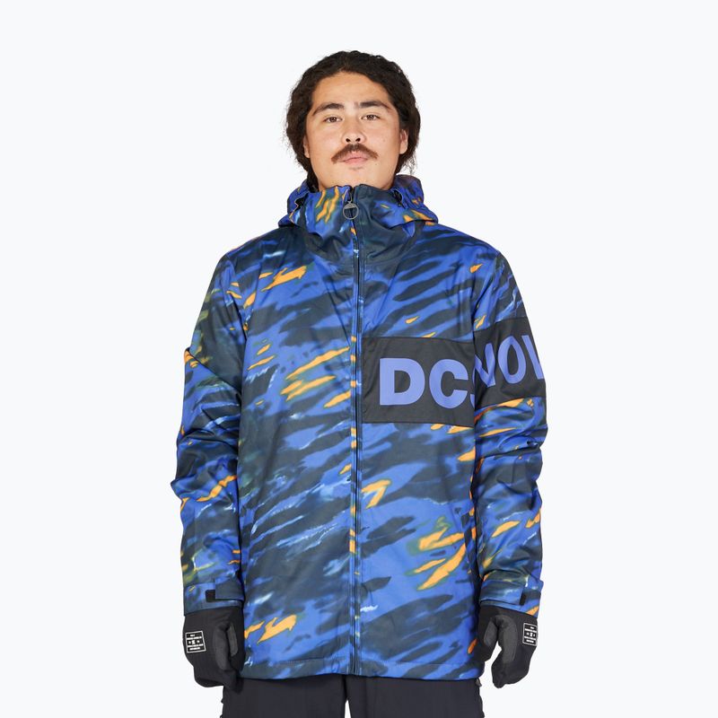 Pánska snowboardová bunda DC Propaganda angled tie dye royal blue