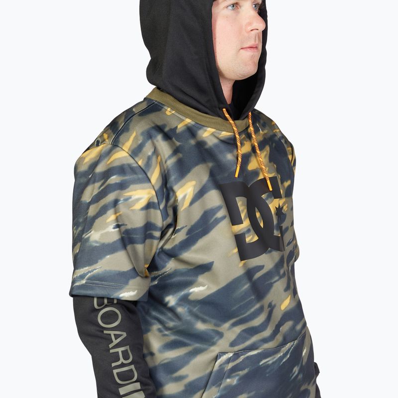 Pánska snowboardová mikina DC Dryden angled tie dye ivy green 4