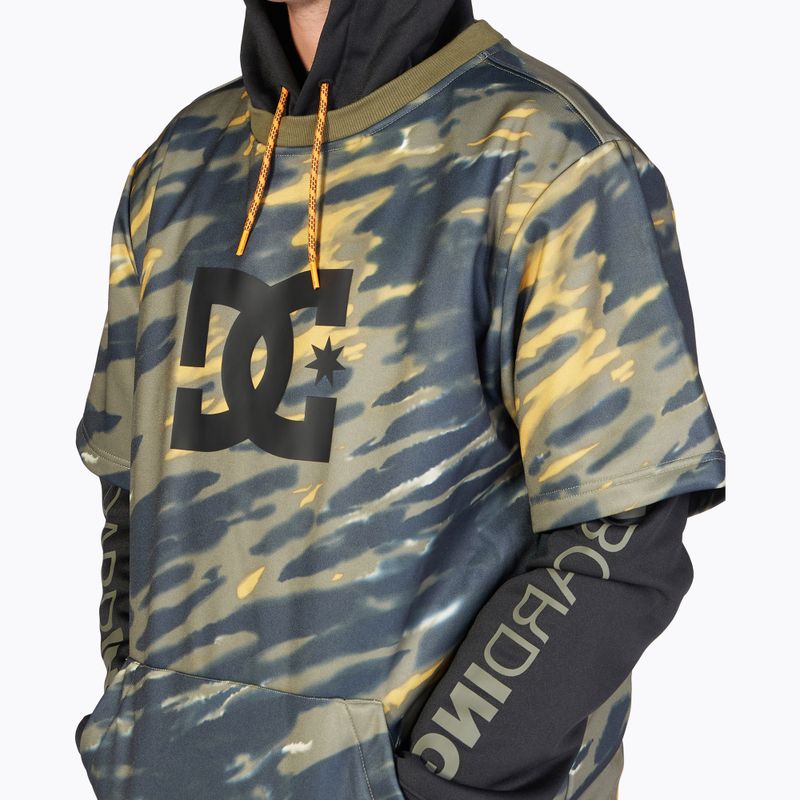 Pánska snowboardová mikina DC Dryden angled tie dye ivy green 5