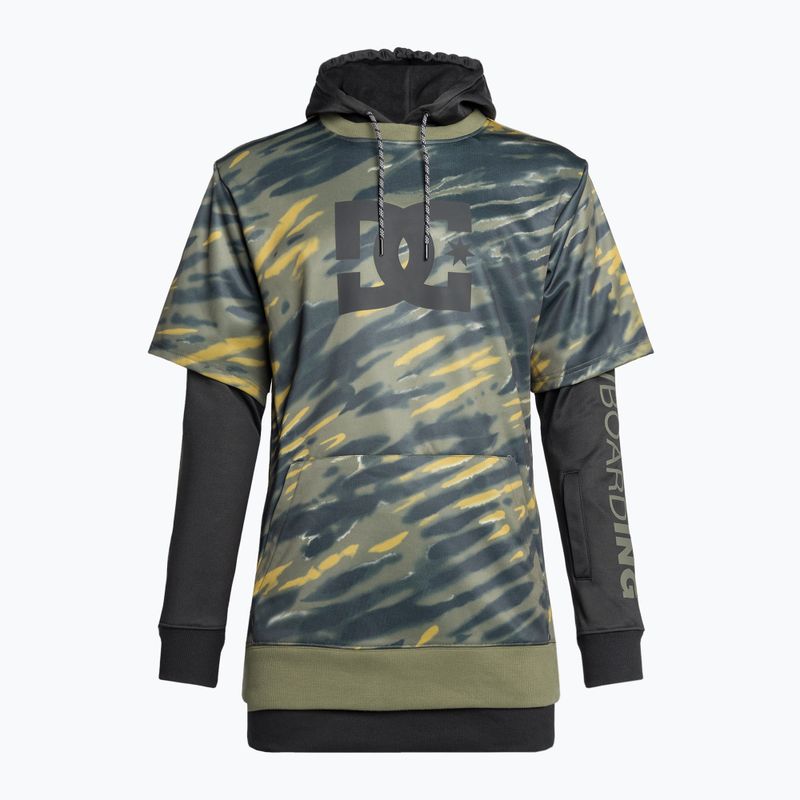 Pánska snowboardová mikina DC Dryden angled tie dye ivy green 7