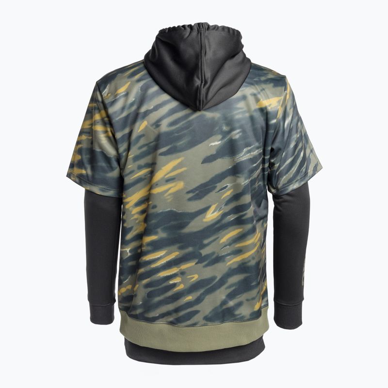 Pánska snowboardová mikina DC Dryden angled tie dye ivy green 8