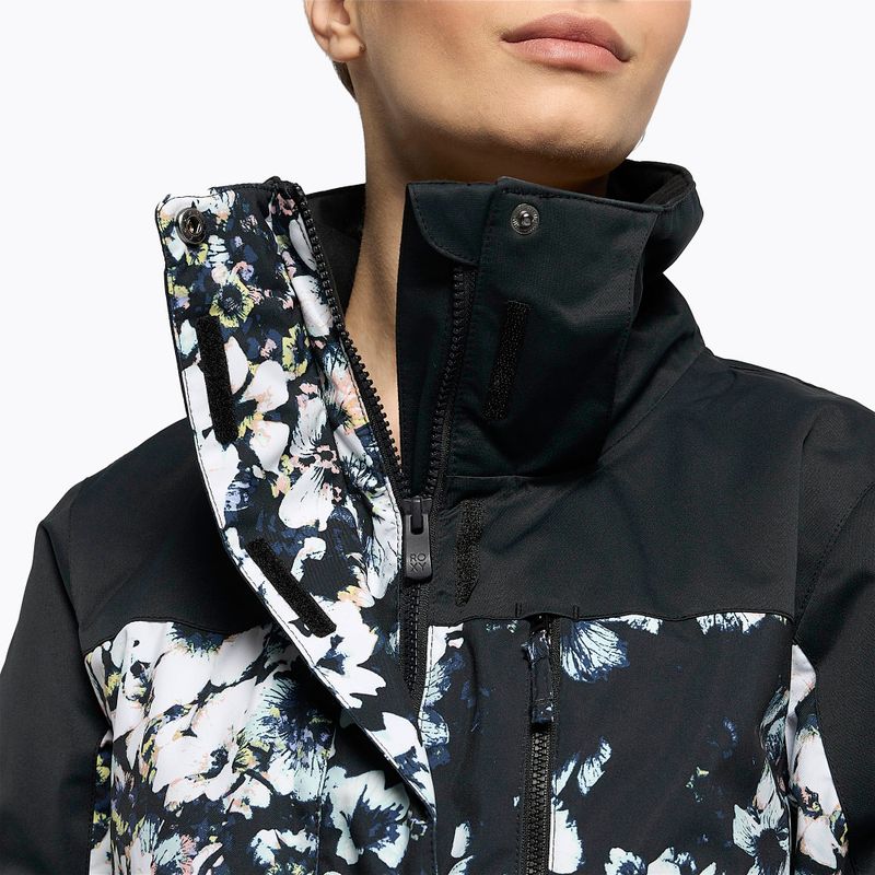 Dámska snowboardová bunda ROXY Jetty Block 2021 true black black flowers 11