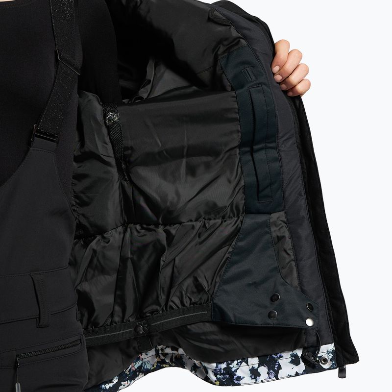 Dámska snowboardová bunda ROXY Jetty Block 2021 true black black flowers 12