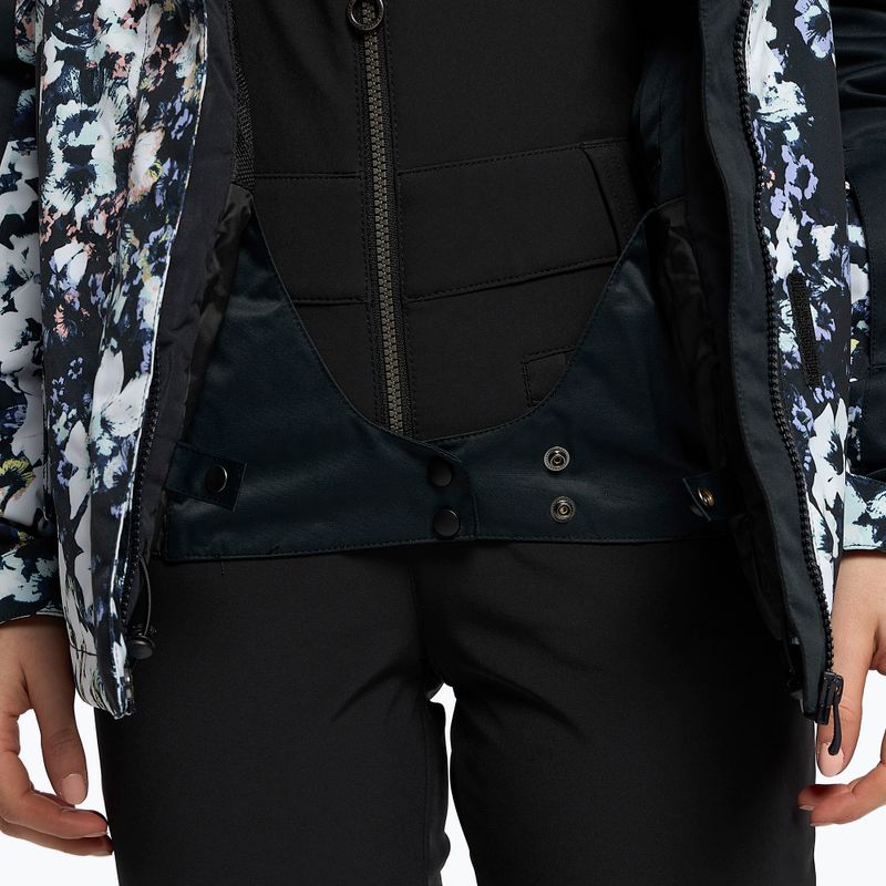 Dámska snowboardová bunda ROXY Jetty Block 2021 true black black flowers 13