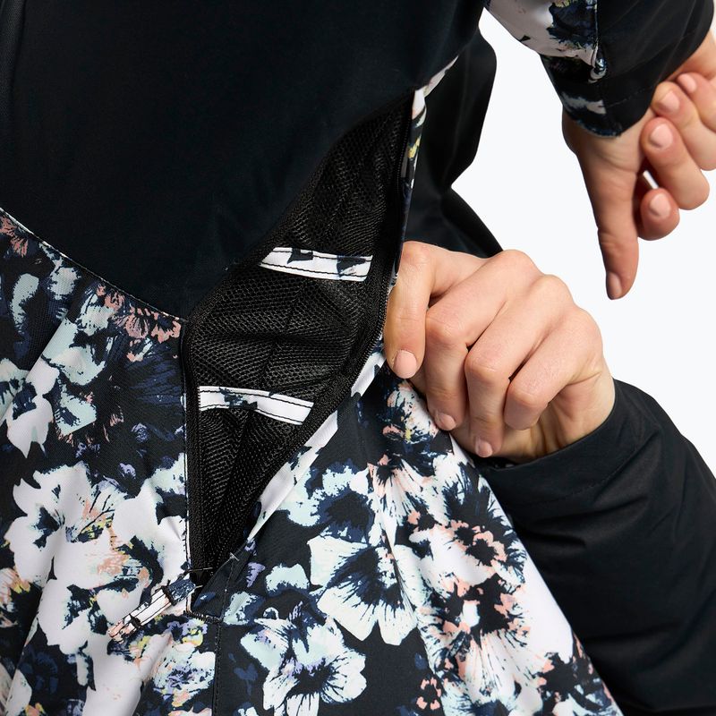 Dámska snowboardová bunda ROXY Jetty Block 2021 true black black flowers 9