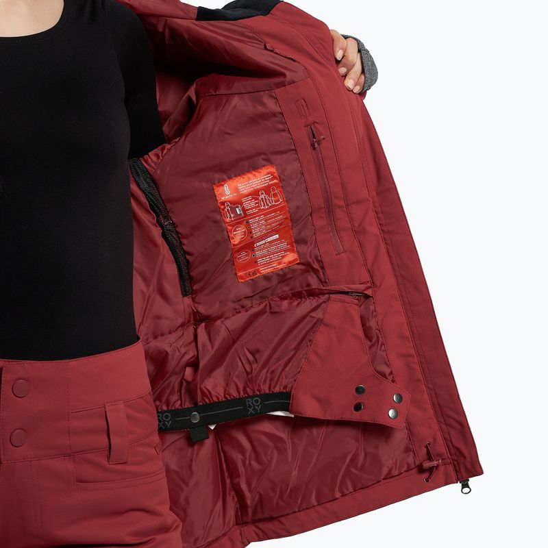 Dámska snowboardová bunda ROXY Stated Warmlink 2021 brick red 10