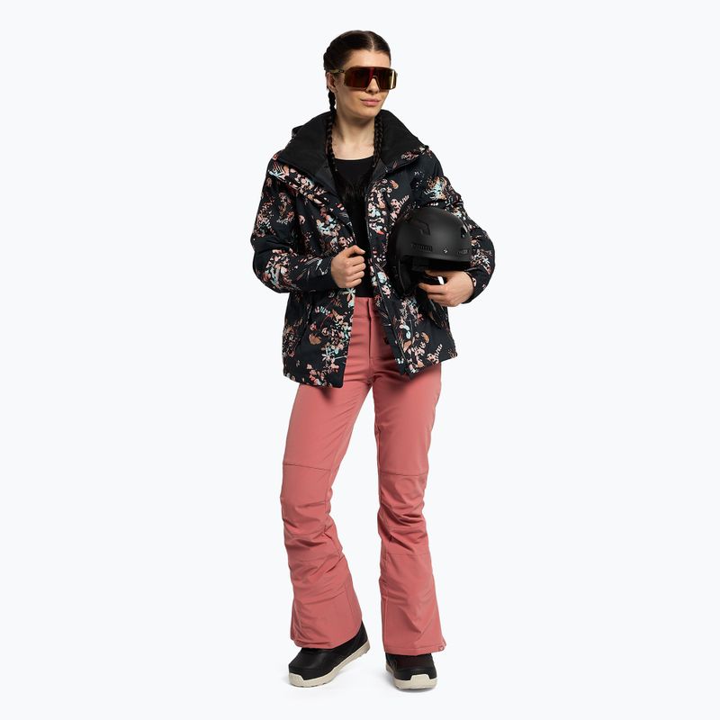 Dámska snowboardová bunda ROXY Jetty 2021 true black tropical cyanotype 2