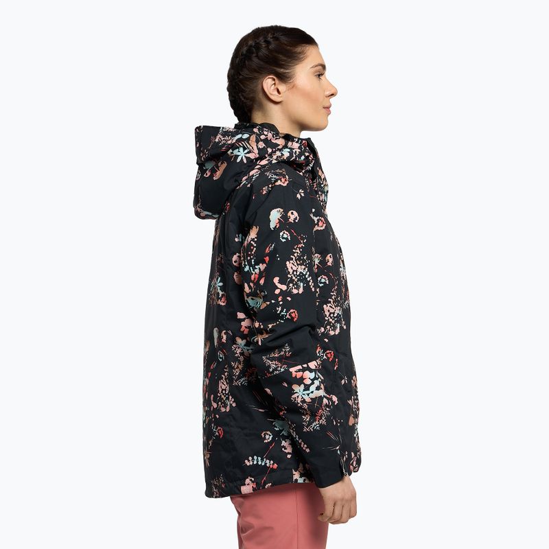 Dámska snowboardová bunda ROXY Jetty 2021 true black tropical cyanotype 3