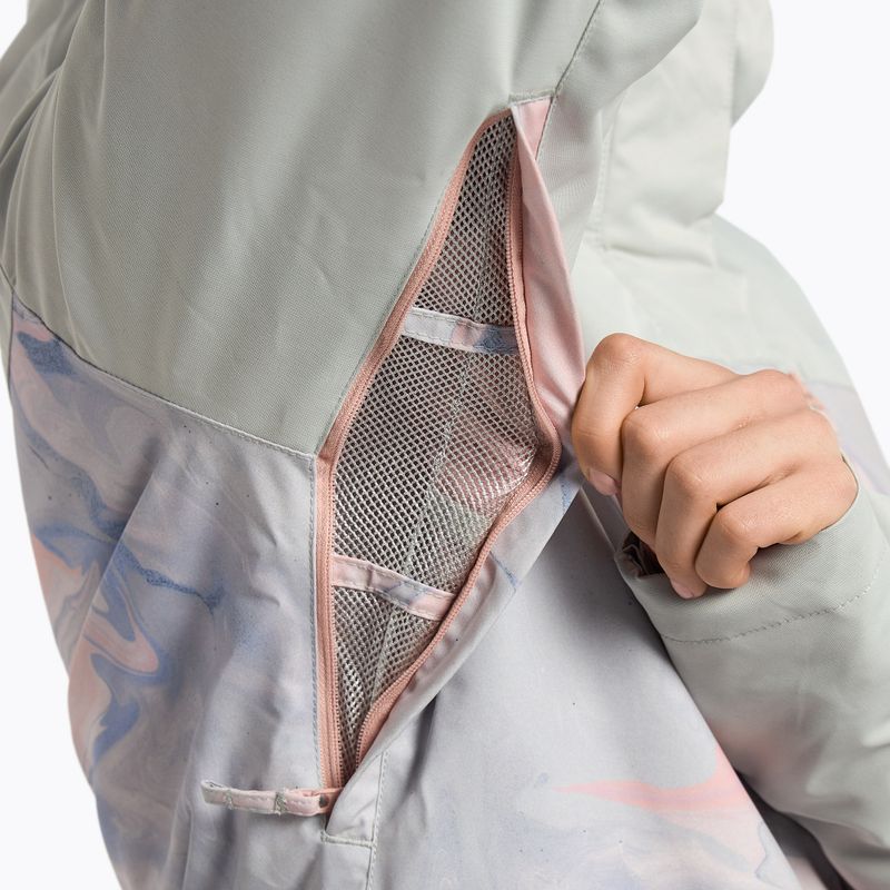 Dámska snowboardová bunda ROXY Jetty Block 2021 gray violet marble 10