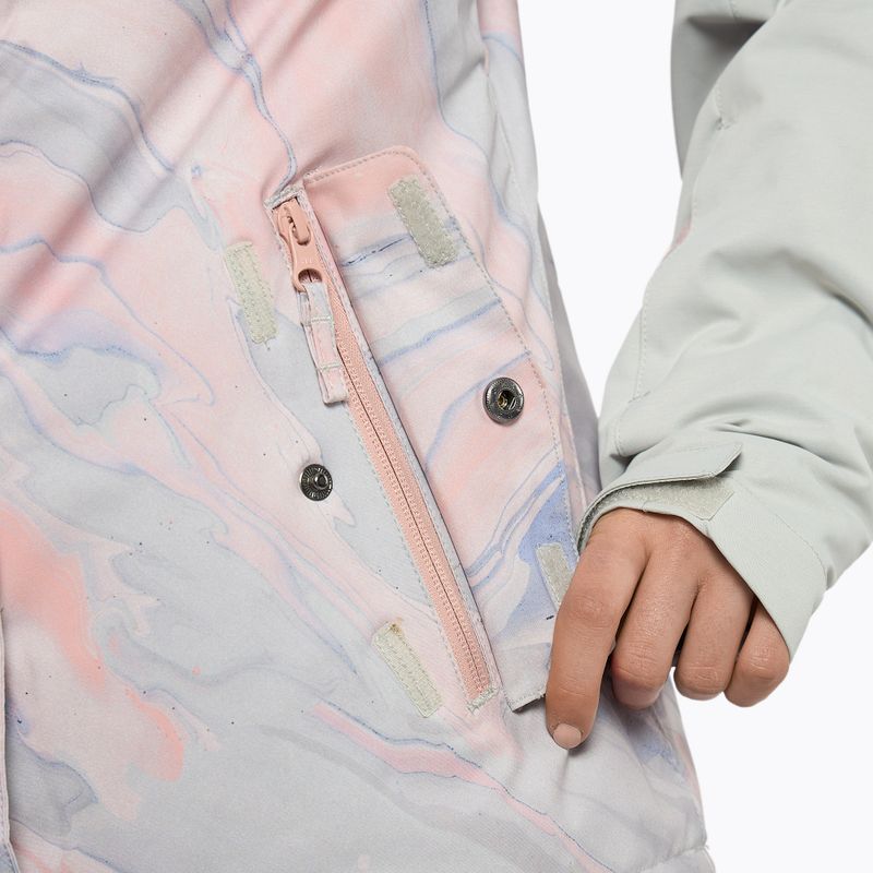 Dámska snowboardová bunda ROXY Jetty Block 2021 gray violet marble 9
