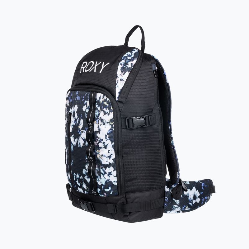 Dámsky batoh na snowboard ROXY Tribute 2021 true black black flowers 7