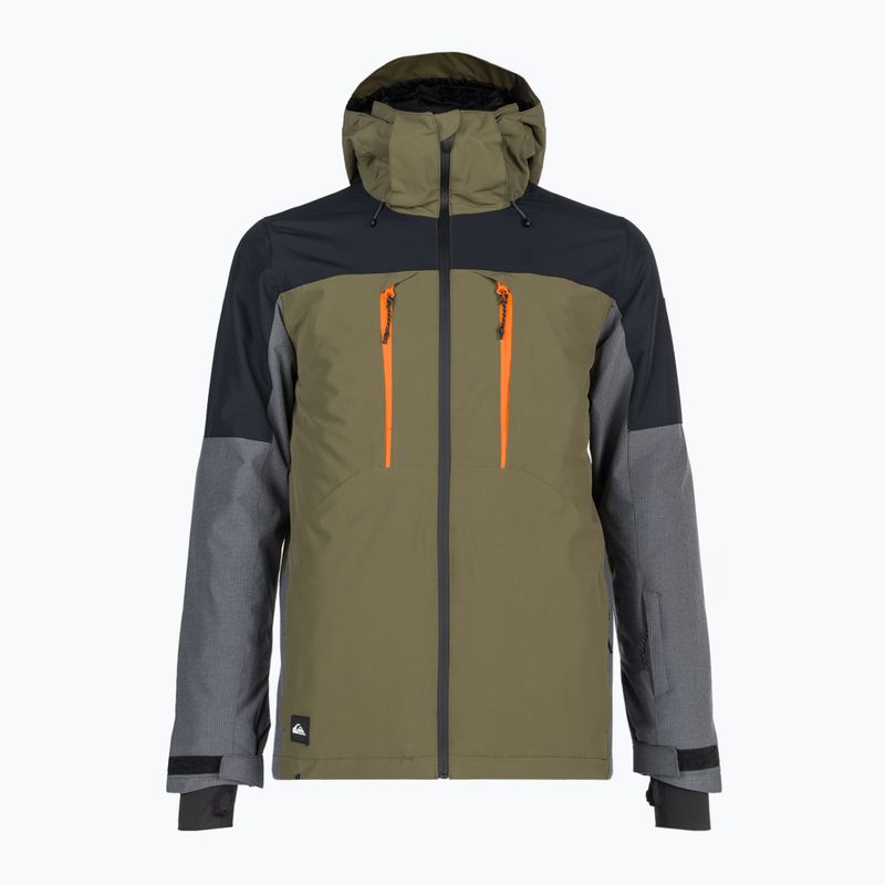 Pánska snowboardová bunda Quiksilver Mission Plus čierno-zelená EQYTJ3371