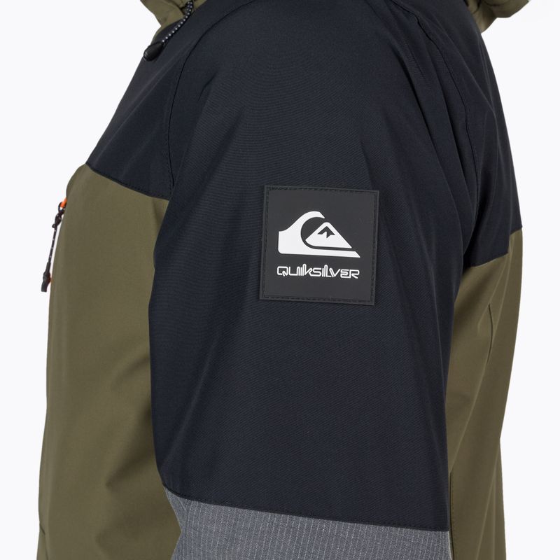 Pánska snowboardová bunda Quiksilver Mission Plus čierno-zelená EQYTJ3371 4