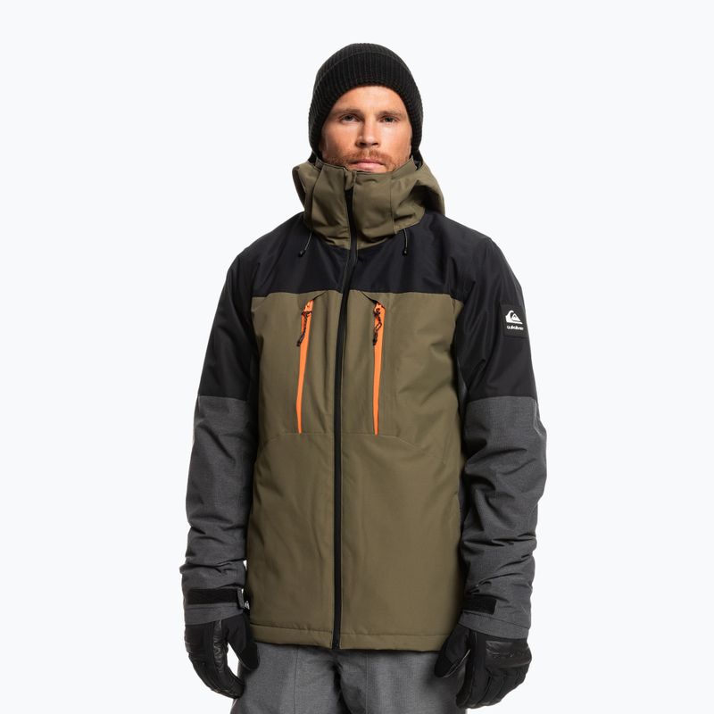 Pánska snowboardová bunda Quiksilver Mission Plus čierno-zelená EQYTJ3371 6