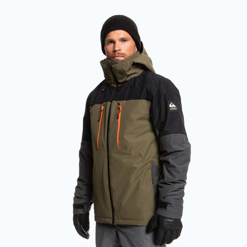 Pánska snowboardová bunda Quiksilver Mission Plus čierno-zelená EQYTJ3371 7