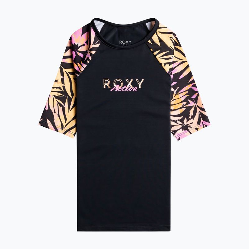 Detské plavecké tričko ROXY Active Joy Lycra 2021 anthracite zebra jungle girl 4