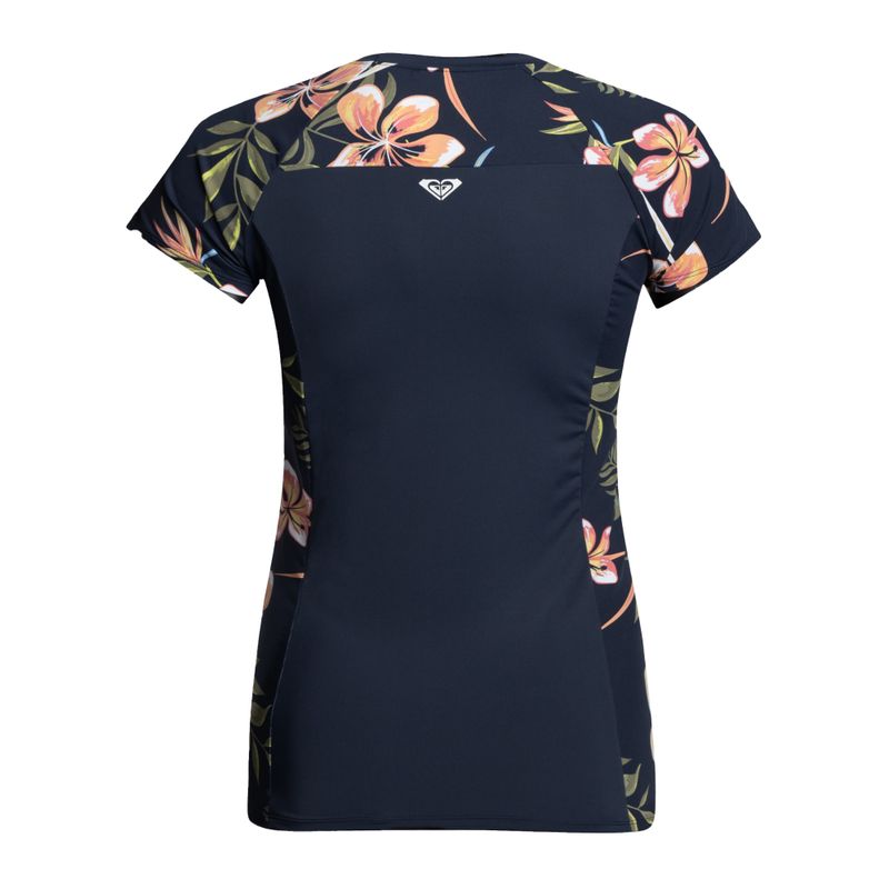 Dámske plavecké tričko ROXY Printed 2021 mood indigo tropical depht 2