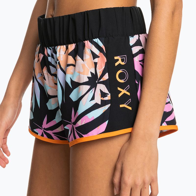 Dámske plavecké šortky ROXY Active 2021 anthracite zebra jungle 5