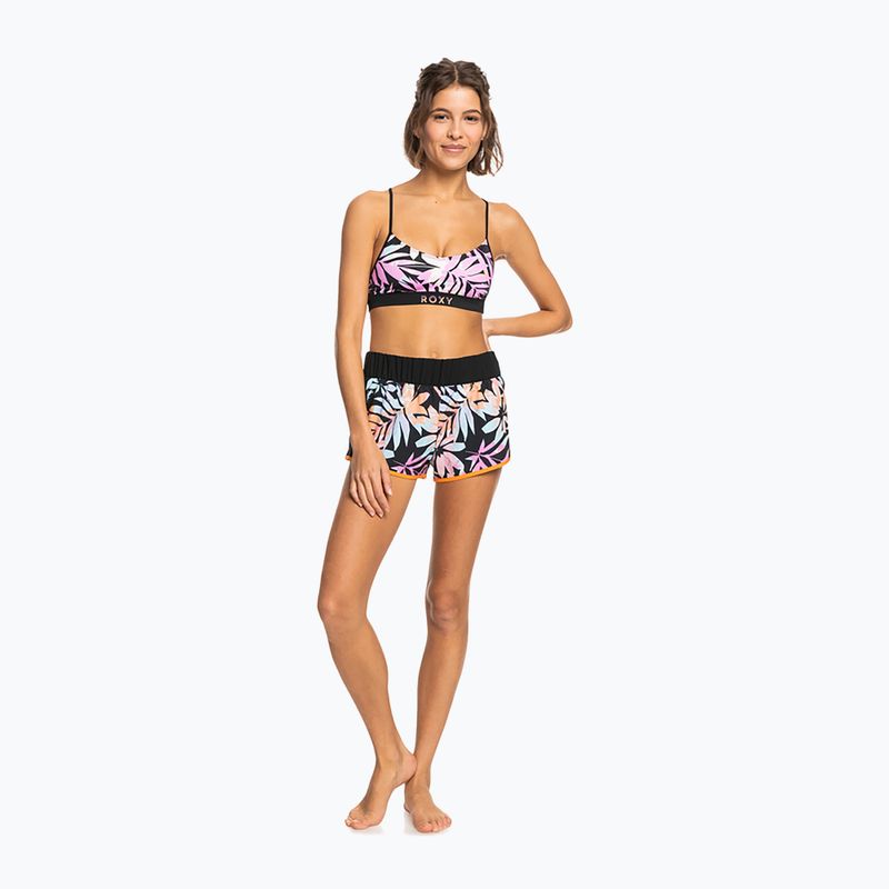 Dámske plavecké šortky ROXY Active 2021 anthracite zebra jungle 3
