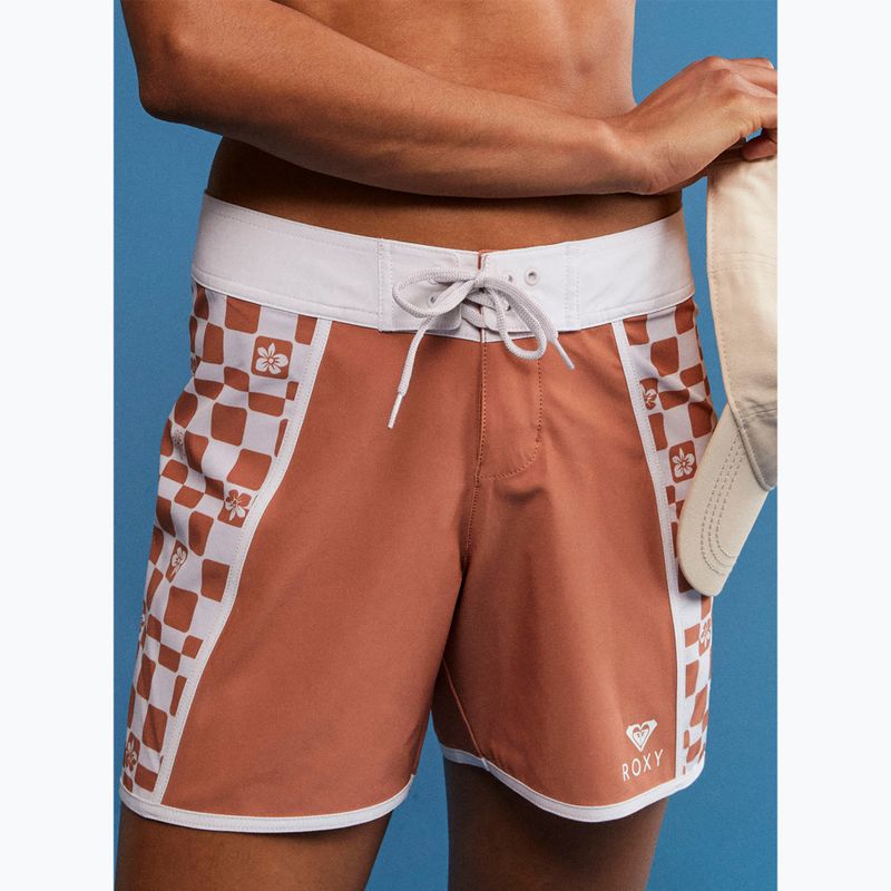 Dámske plavecké šortky ROXY Printed 5" 2021 cork flower box 7